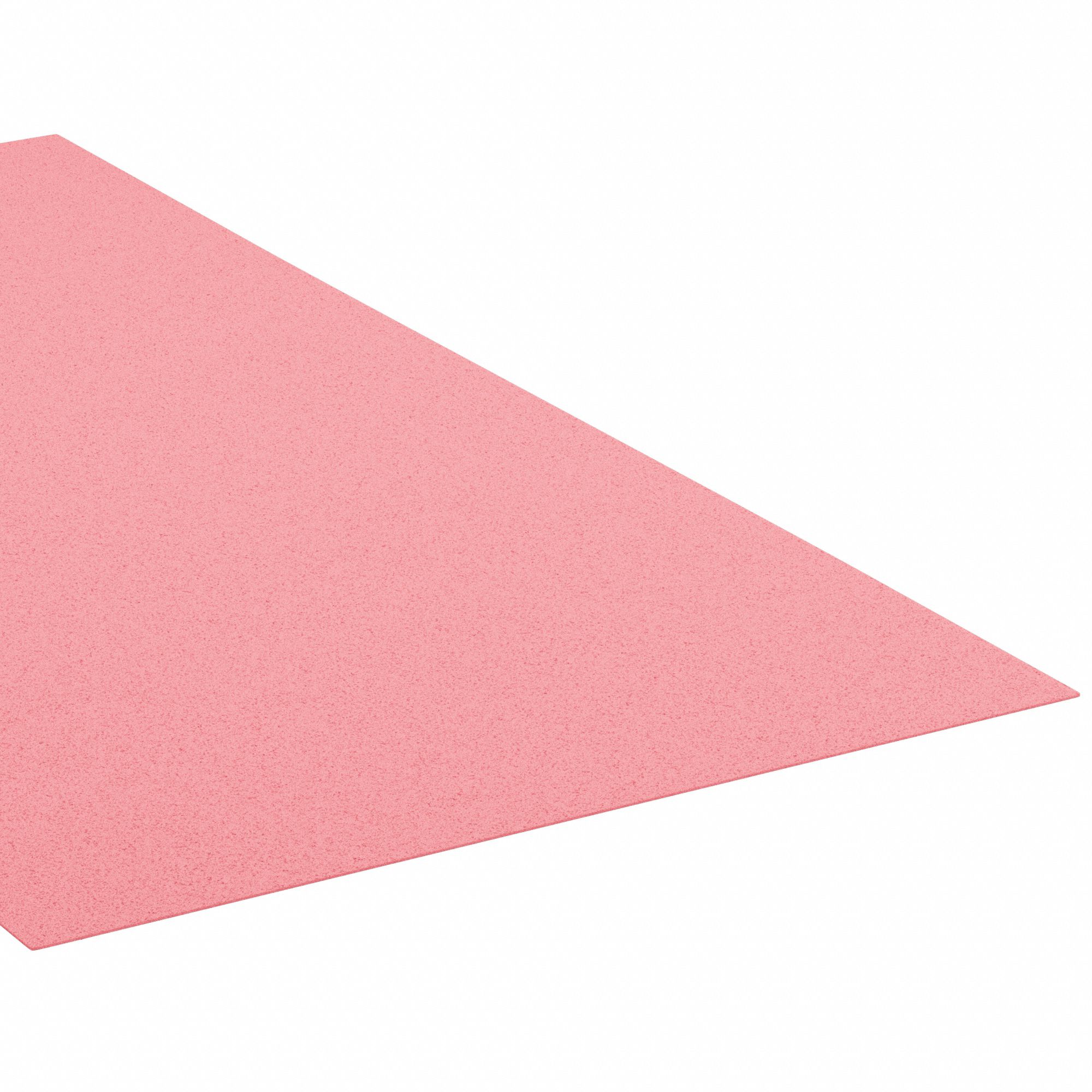 Foam Sheet: Polyethylene, Plain, 36 in Lg, 1/8 in Thick, Medium (9 to 13 psi), 0°F to 150°F, Pink
