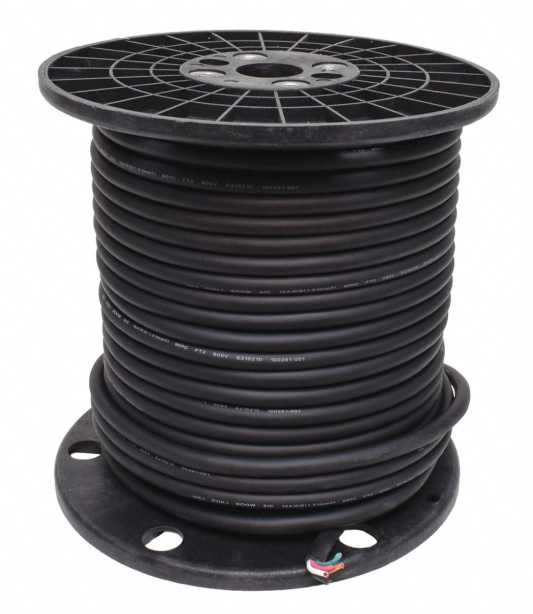 919769 50 ft. Portable Cord; Conductors: 3, Wire Size: 10 AWG, Jacket Type:  SOOW, Jacket Color: Black