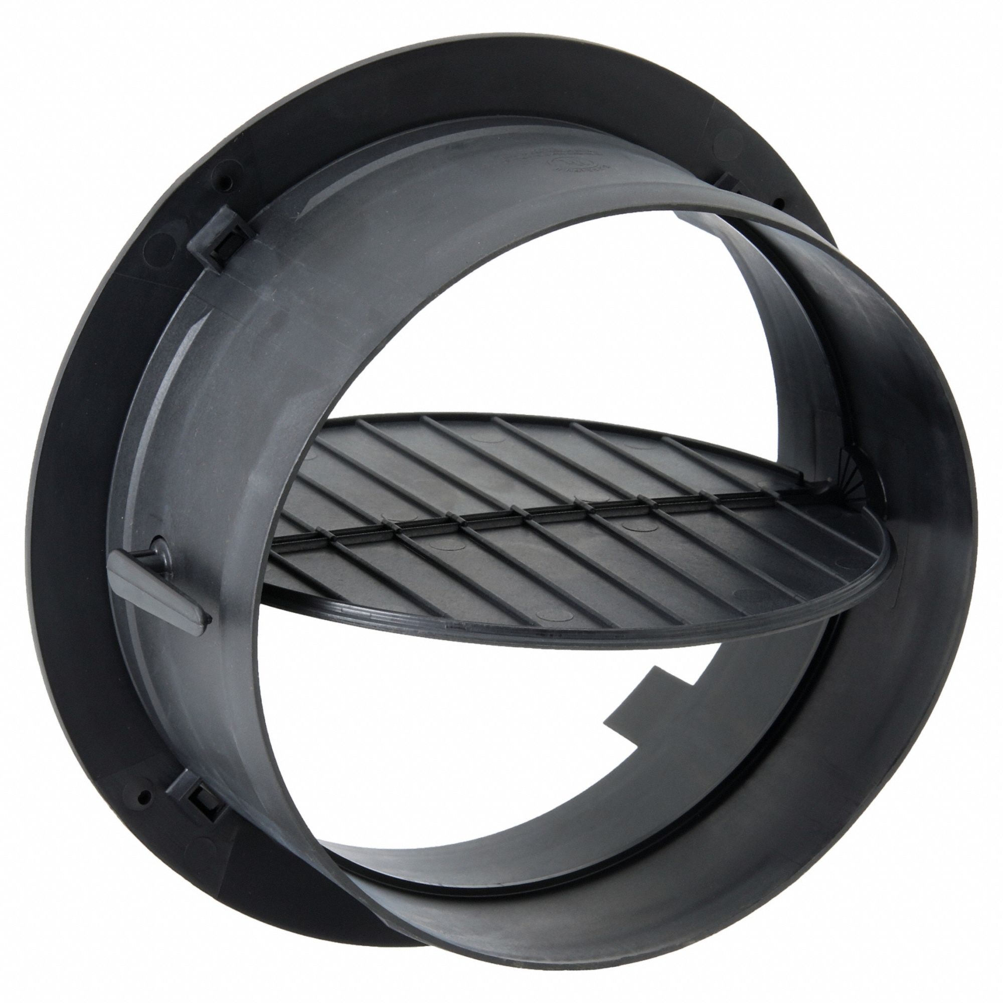 Duct Start/Take Off Collar: 7 in Duct Size, Manual Damper, 4 1/8 in Collar Dia, Plastic