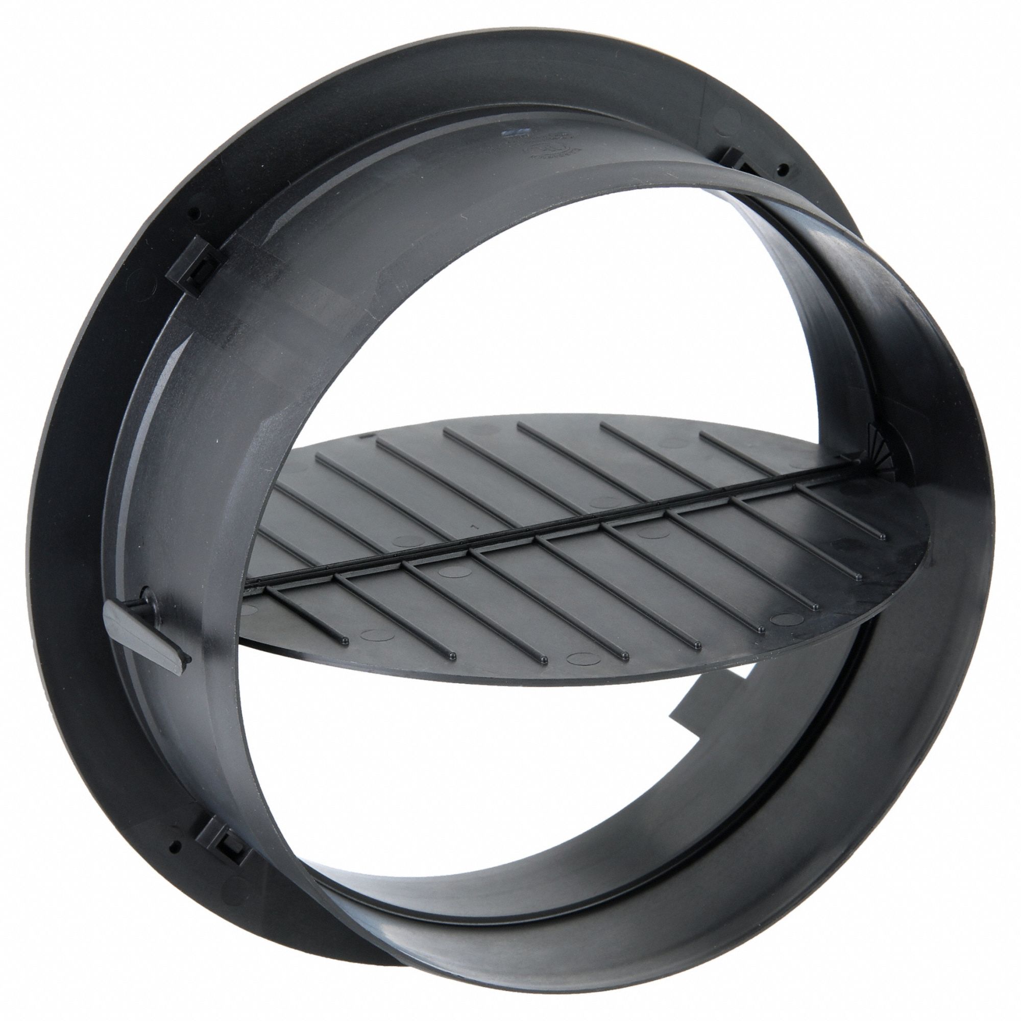 Duct Start/Take Off Collar: 8 in Duct Size, Manual Damper, 4 1/8 in Collar Dia, Plastic