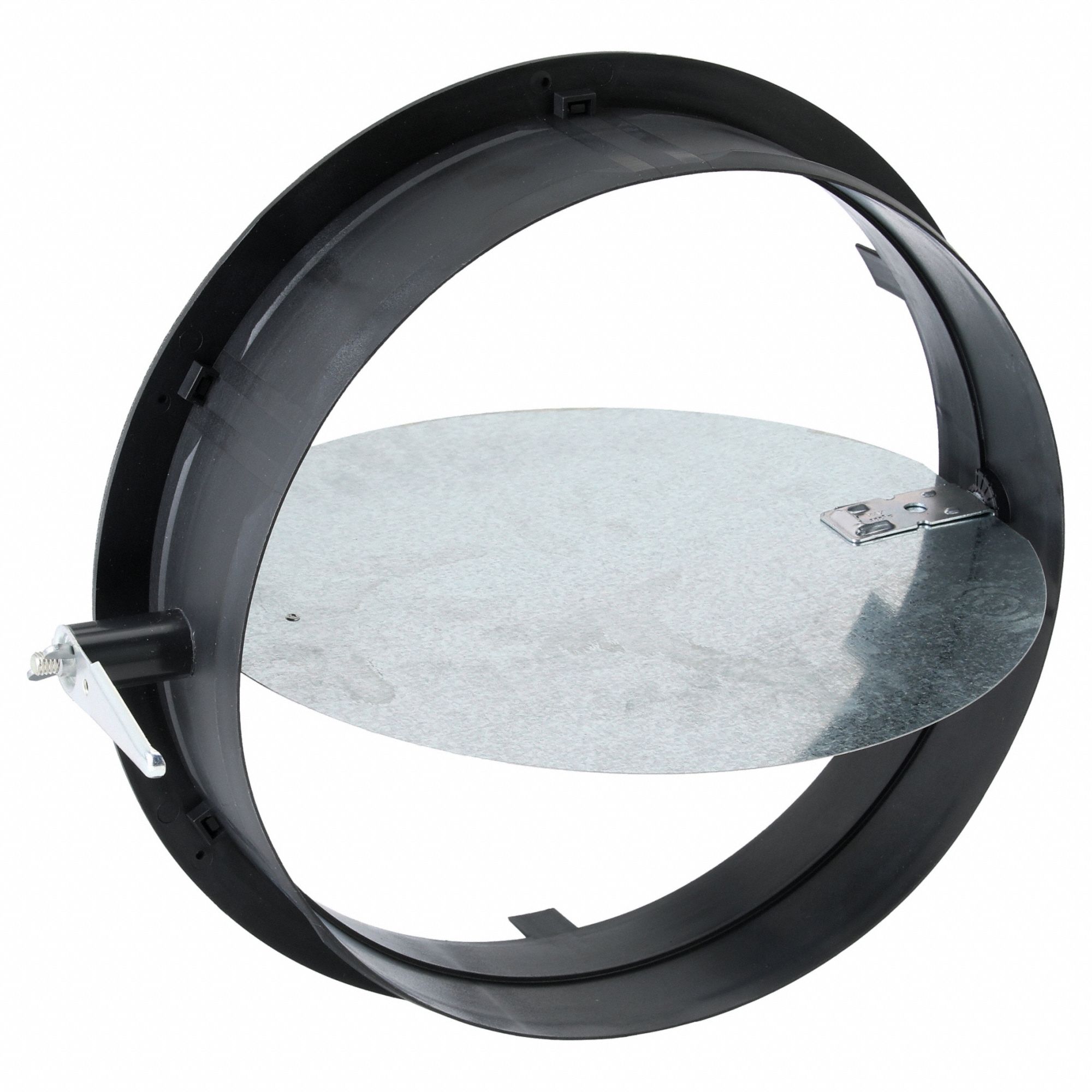 Duct Start/Take Off Collar: 12 in Duct Size, Manual Damper, 4 1/8 in Collar Dia, Plastic