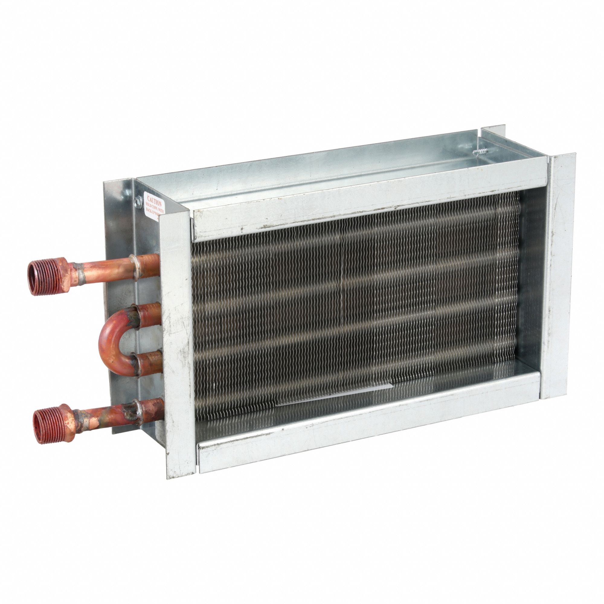 Hydronic Duct Heating and Cooling Coil: 0.9 gpm Flow Capacity, 55°F/76°F, Flanged