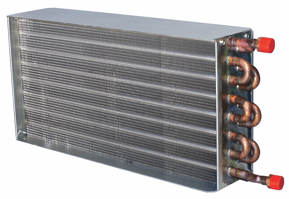 Hydronic Duct Heating and Cooling Coil: 0.9 gpm Flow Capacity, 55°F/76°F