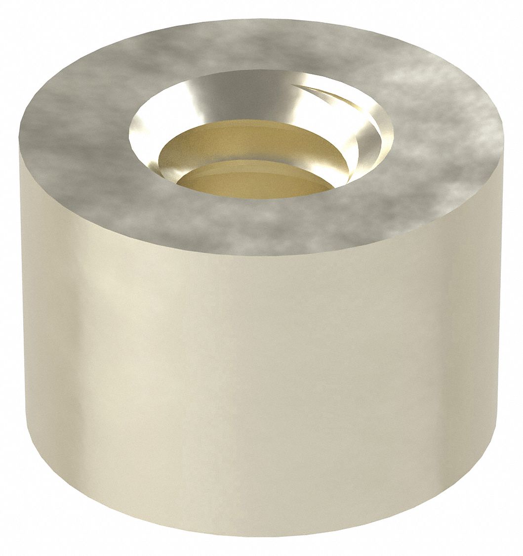 Standoff: #10-24 Thrd Sz, 1/4 in Lg, Round, Aluminum, Plain, 3/8 in Dia