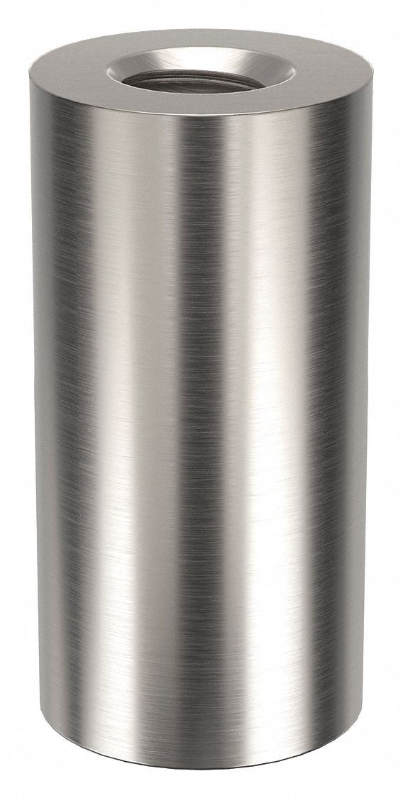 STANDOFF, #10-24 THREAD, ¾ IN L, ROUND, ALUMINUM, PLAIN FINISH, ⅜ IN DIA