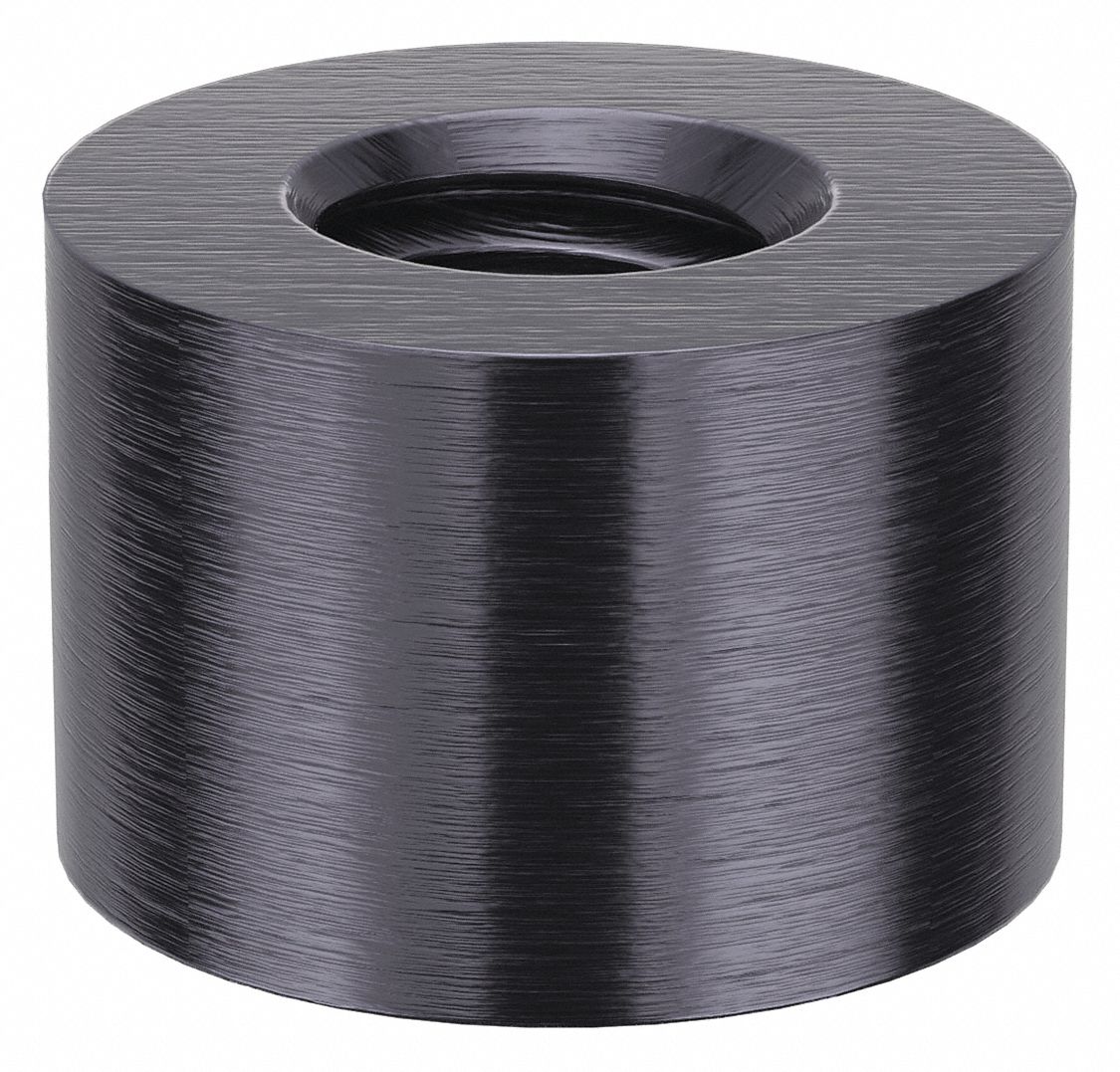 Standoff: #10-24 Thrd Sz, 1/4 in Lg, Round, Aluminum, Black Anodized, 3/8 in Dia