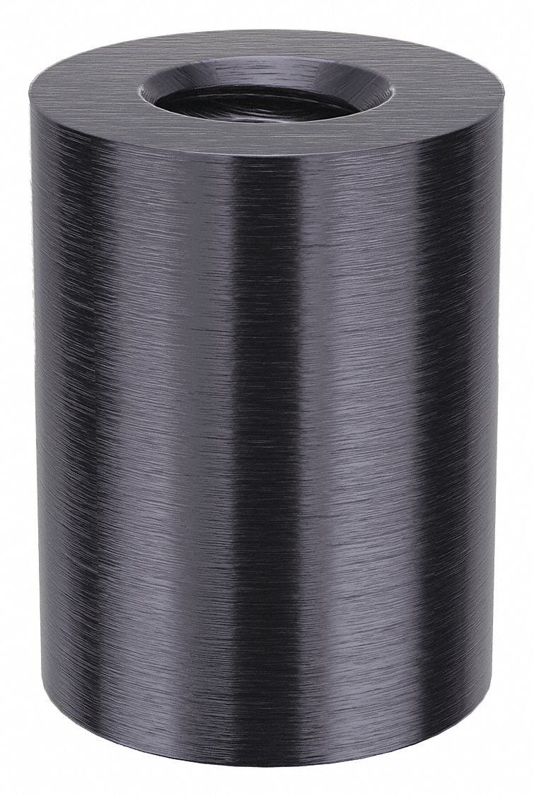 Standoff: #10-24 Thrd Sz, 1/2 in Lg, Round, Aluminum, Black Anodized, 3/8 in Dia