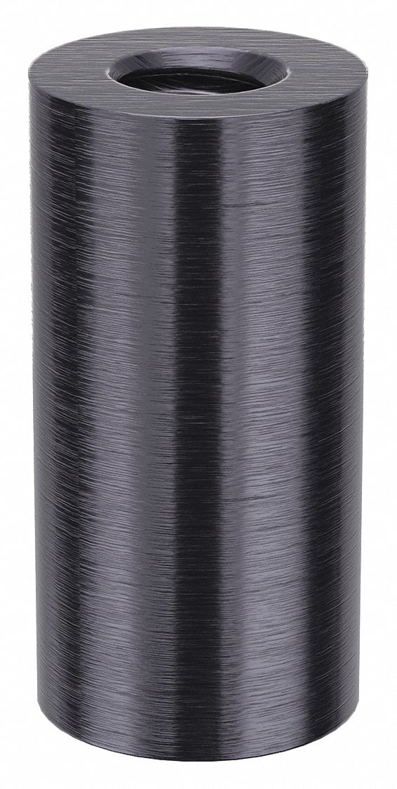 Standoff: #10-24 Thrd Sz, 3/4 in Lg, Round, Aluminum, Black Anodized, 3/8 in Dia