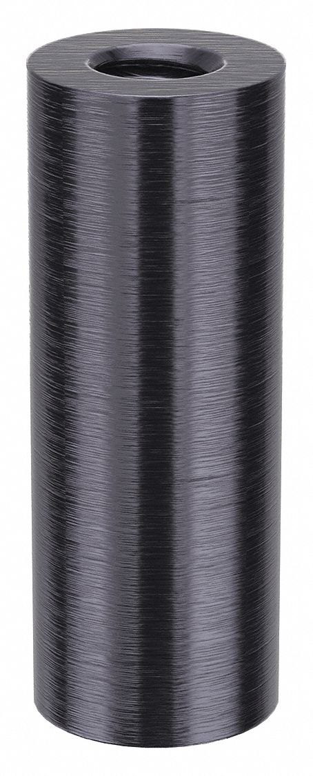 Standoff: #10-24 Thrd Sz, 1 in Lg, Round, Aluminum, Black Anodized, 3/8 in Dia
