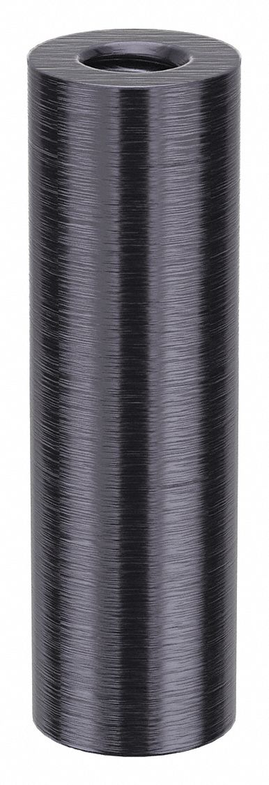 Standoff: #10-24 Thrd Sz, 1 1/4 in Lg, Round, Aluminum, Black Anodized, 3/8 in Dia