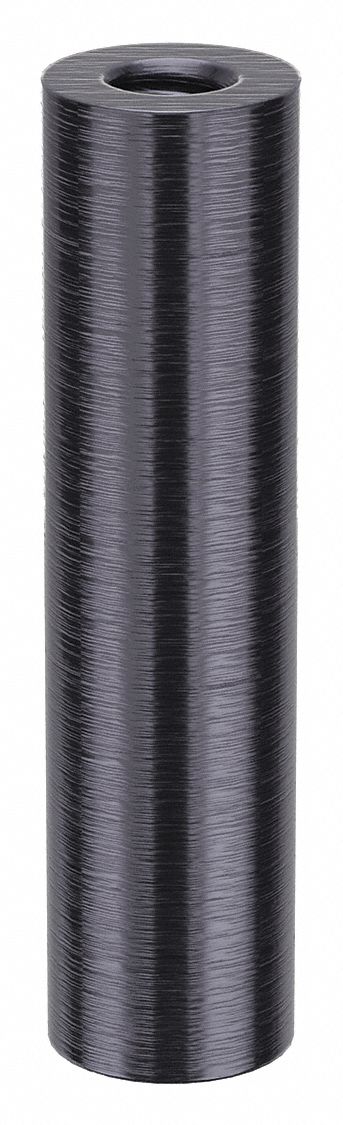 Standoff: #10-24 Thrd Sz, 1 1/2 in Lg, Round, Aluminum, Black Anodized, 3/8 in Dia