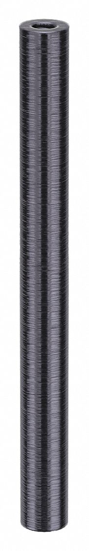Standoff: #10-24 Thrd Sz, 4 in Lg, Round, Aluminum, Black Anodized, 3/8 in Dia