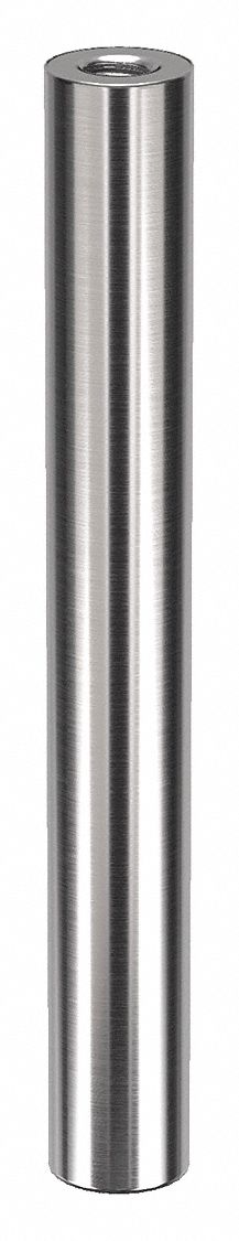 Standoff: #10-24 Thrd Sz, 3 in Lg, Round, Stainless Steel, Plain, 3/8 in Dia