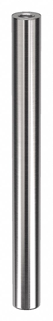 Standoff: #10-24 Thrd Sz, 4 in Lg, Round, Stainless Steel, Plain, 3/8 in Dia