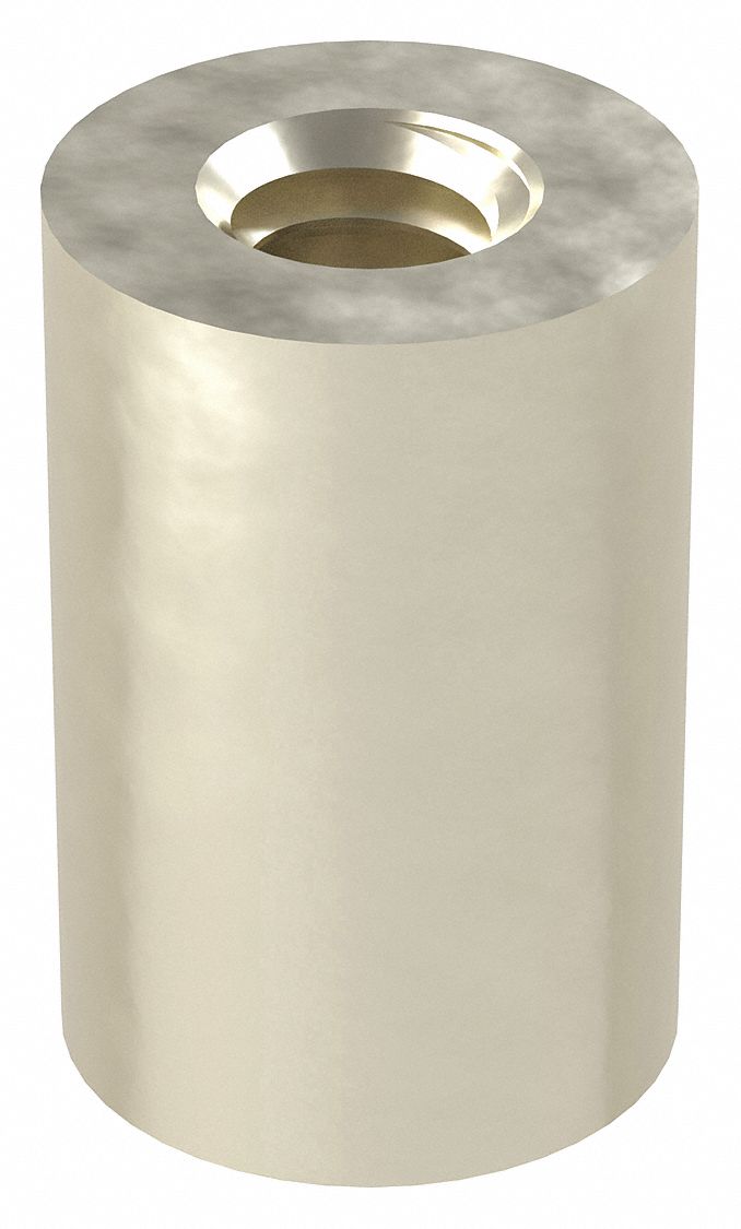 Standoff: 1/4"-20 Thrd Sz, 3/4 in Lg, Round, Aluminum, Plain, 1/2 in Dia