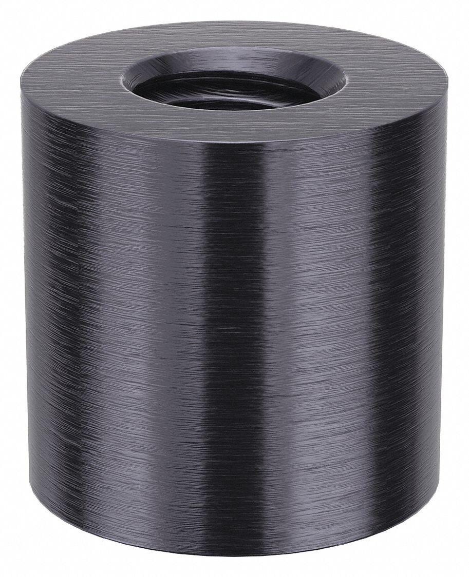 Standoff: 1/4"-20 Thrd Sz, 1/2 in Lg, Round, Aluminum, Black Anodized, 1/2 in Dia