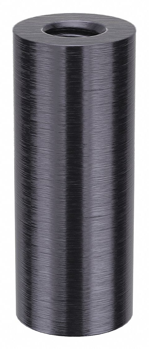 Standoff: 1/4"-20 Thrd Sz, 1 1/4 in Lg, Round, Aluminum, Black Anodized, 1/2 in Dia