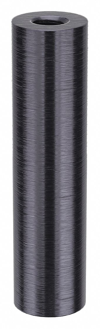 Standoff: 1/4"-20 Thrd Sz, 2 in Lg, Round, Aluminum, Black Anodized, 1/2 in Dia