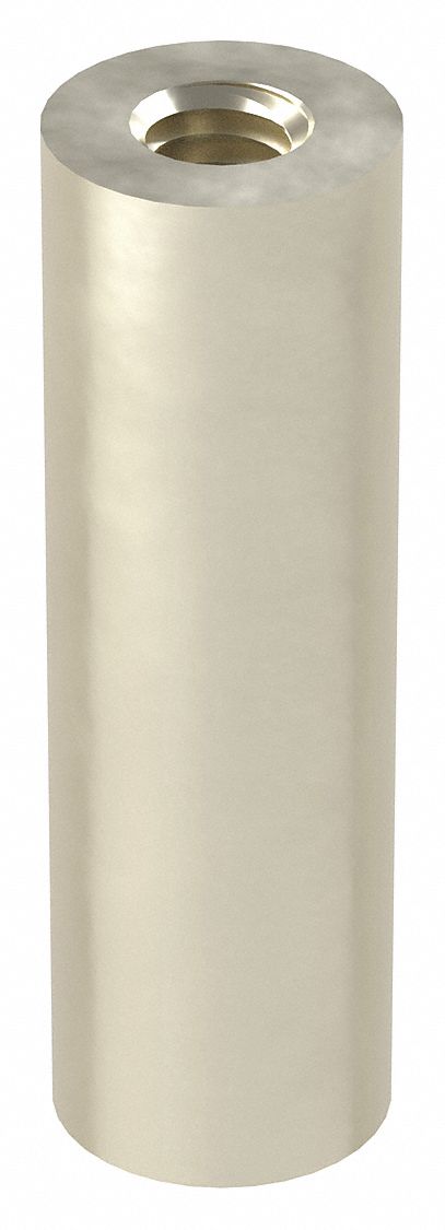 Standoff: 5/16"-18 Thrd Sz, 2 in Lg, Round, Aluminum, Plain, 5/8 in Dia