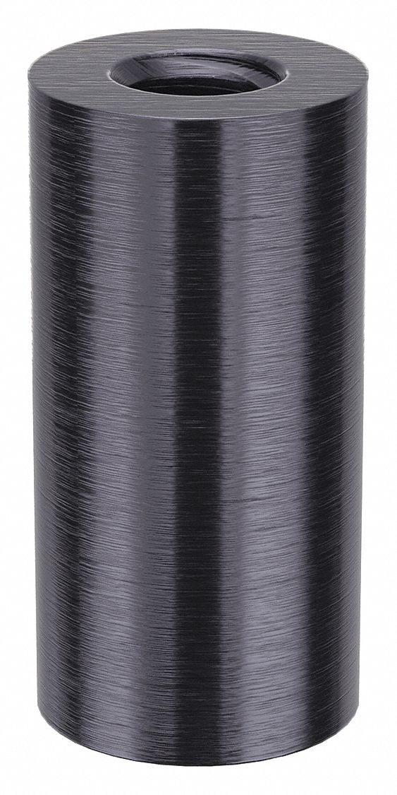 Standoff: 5/16"-18 Thrd Sz, 1 1/4 in Lg, Round, Aluminum, Black Anodized, 5/8 in Dia