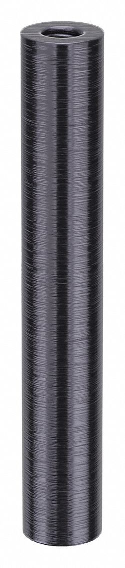 Standoff: 5/16"-18 Thrd Sz, 4 in Lg, Round, Aluminum, Black Anodized, 5/8 in Dia
