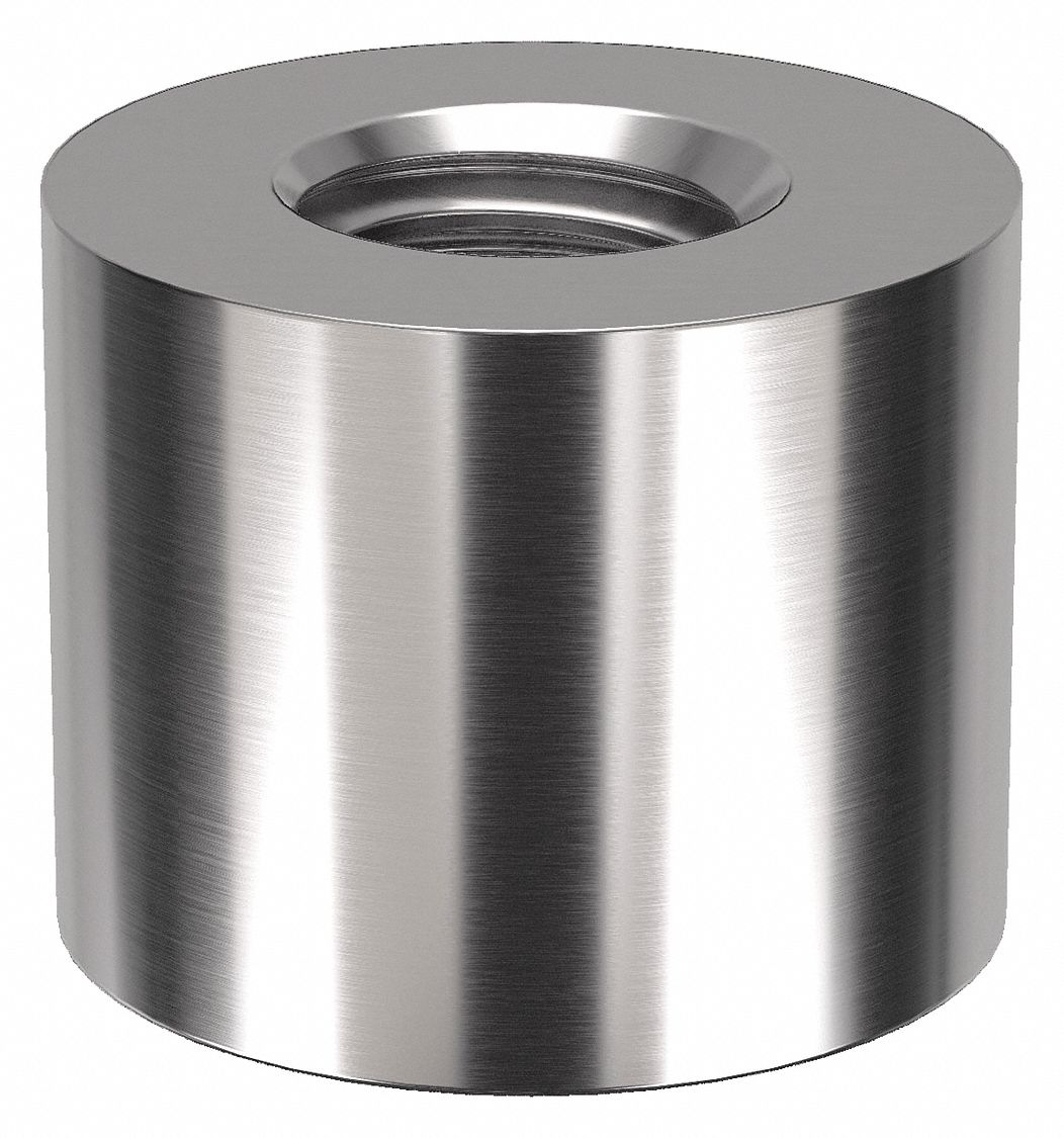 Standoff: 5/16"-18 Thrd Sz, 1/2 in Lg, Round, Stainless Steel, Plain, 5/8 in Dia