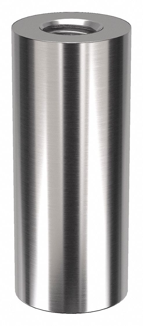 Standoff: 5/16"-18 Thrd Sz, 1 1/2 in Lg, Round, Stainless Steel, Plain, 5/8 in Dia