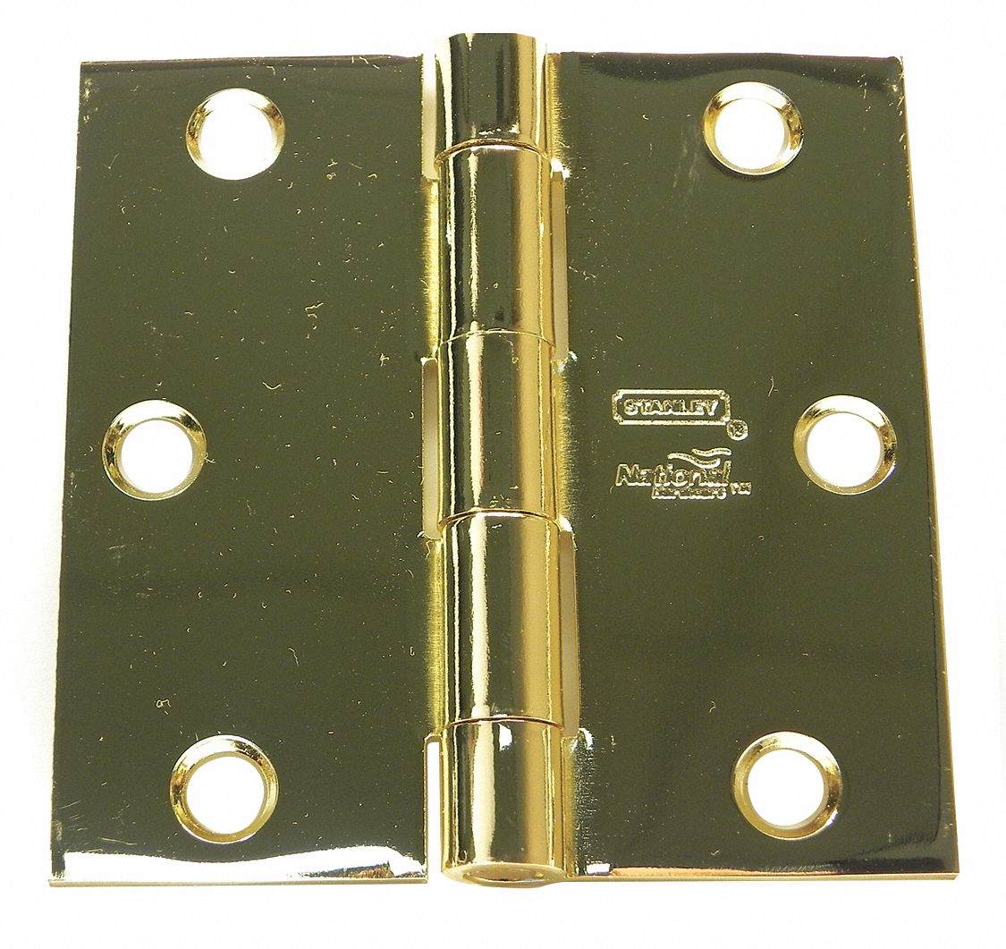 Template Hinge Removable Bright Brass