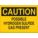 CAUTION SIGN, POLYESTER, POSSIBLE HYDROGEN SULFIDE GAS PRESENT, HEADER CAUTION, RECTANGLE, 10 IN HEIGHT, YELLOW/BLACK