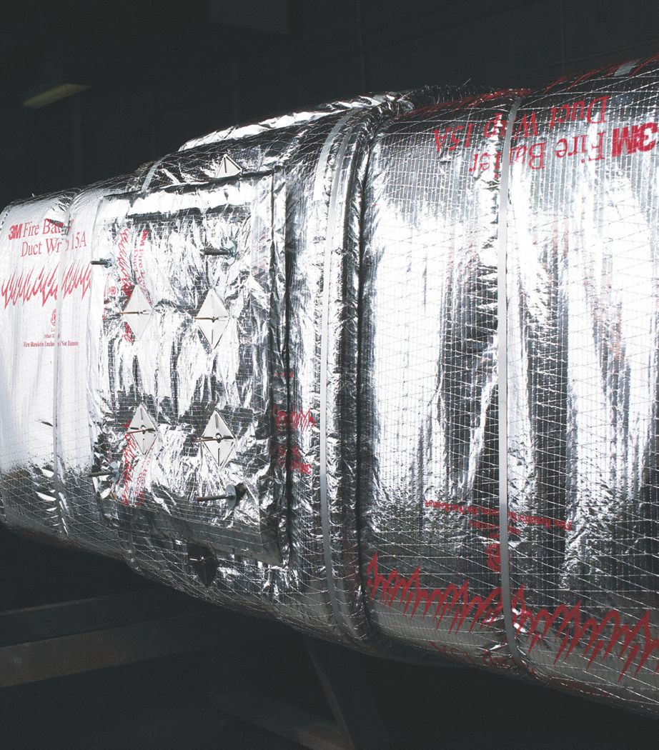 3M Fire Barrier Duct Wrap 1 1/2 in Ht, 48 in Wd, 25 ft Lg, Ducts
