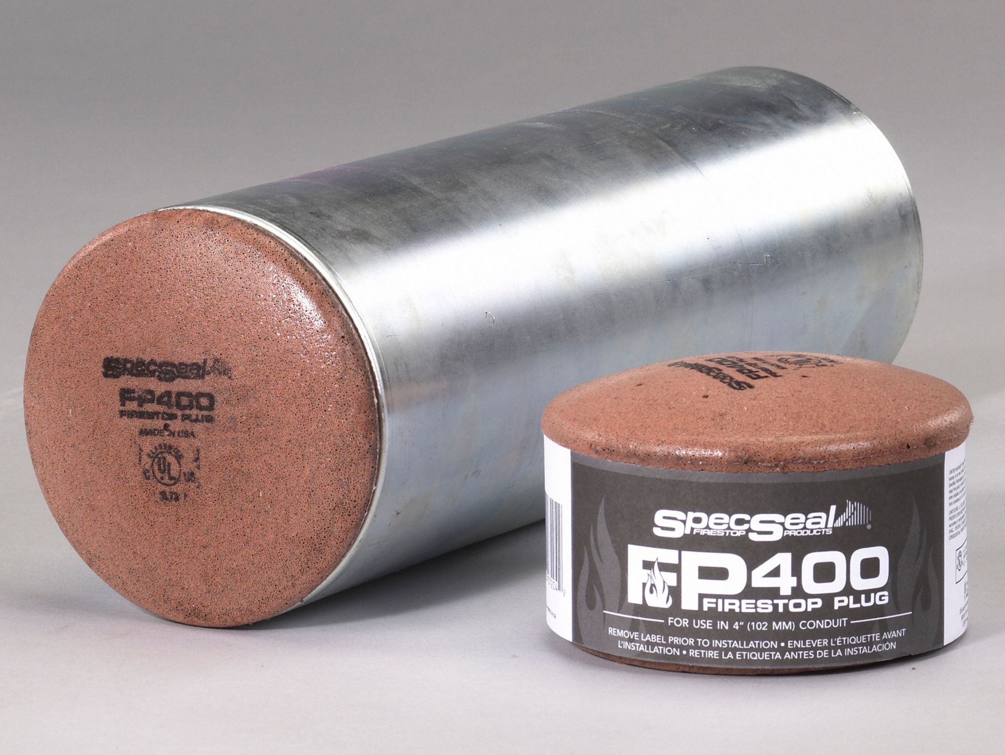 STI Firestop Plug, Up to 2 hr Fire Rating, 3 in Height, 4 in Width, Red