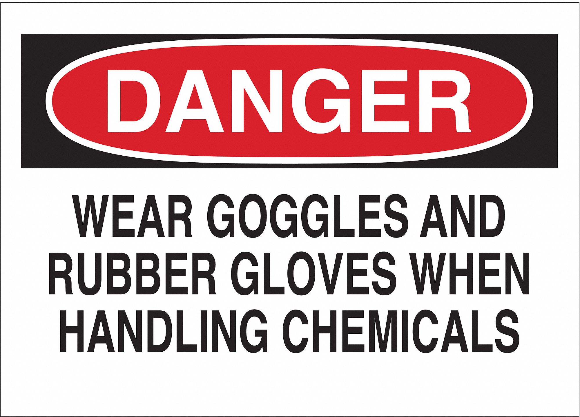 Danger Sign, 10 x 14In, R and BK/WHT, ENG