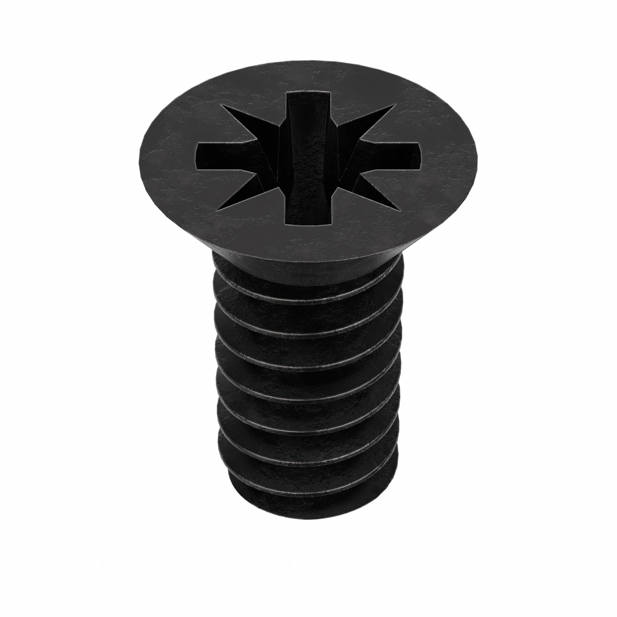 MACHINE SCREW, #4-40 THREAD, 13/64 IN L, 18-8 STAINLESS STEEL, BLACK OXIDE, FLAT, INCH, 50 PK