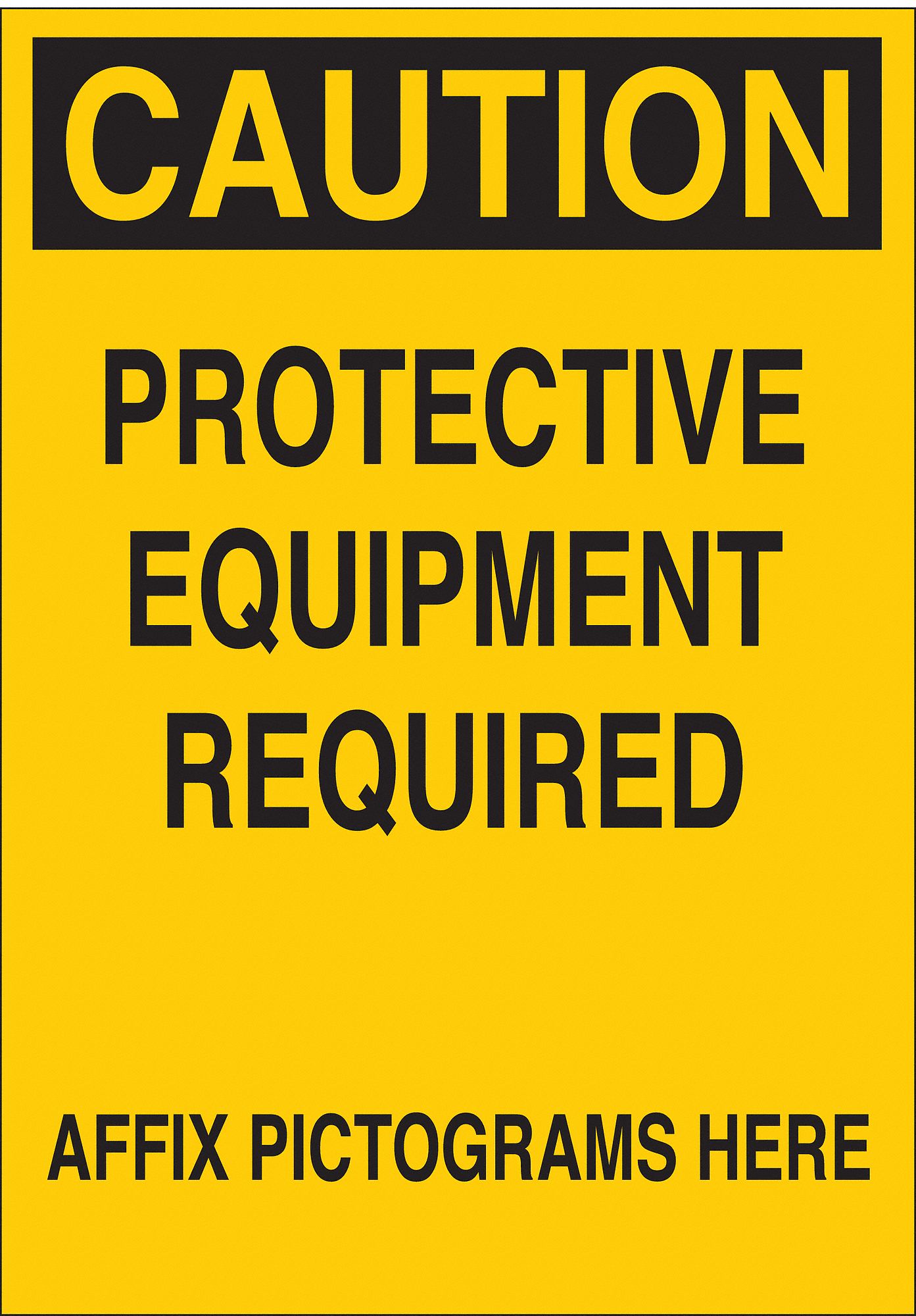 ENSEIGNE CAUTION 14X10