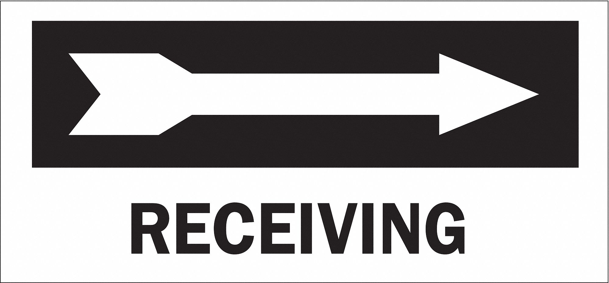 DIRECTIONAL SIGN, ALUMINUM, 14 IN WIDTH, 10 IN HEIGHT, BLACK/WHITE, WITH MOUNTING HOLES