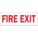 FIRE EXIT SIGN, PLASTIC, 14 IN WIDTH, 10 IN HEIGHT, WITH MOUNTING HOLES