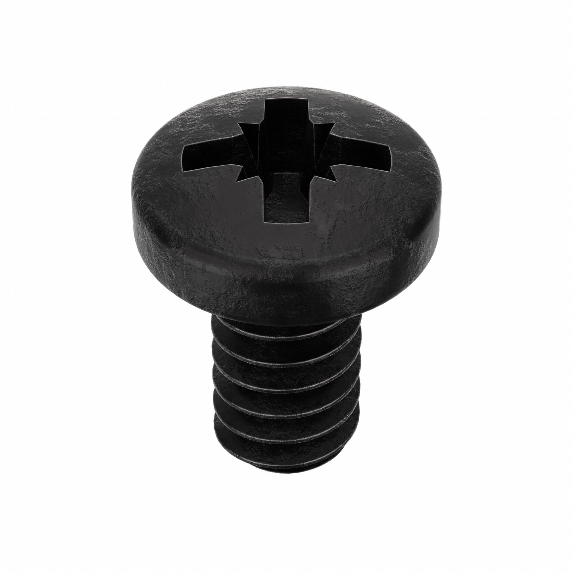 Machine Screw: #6-32 Thread Size, 5/32 in Lg, 18-8, Stainless Steel, Black Oxide, Pan, 50 PK
