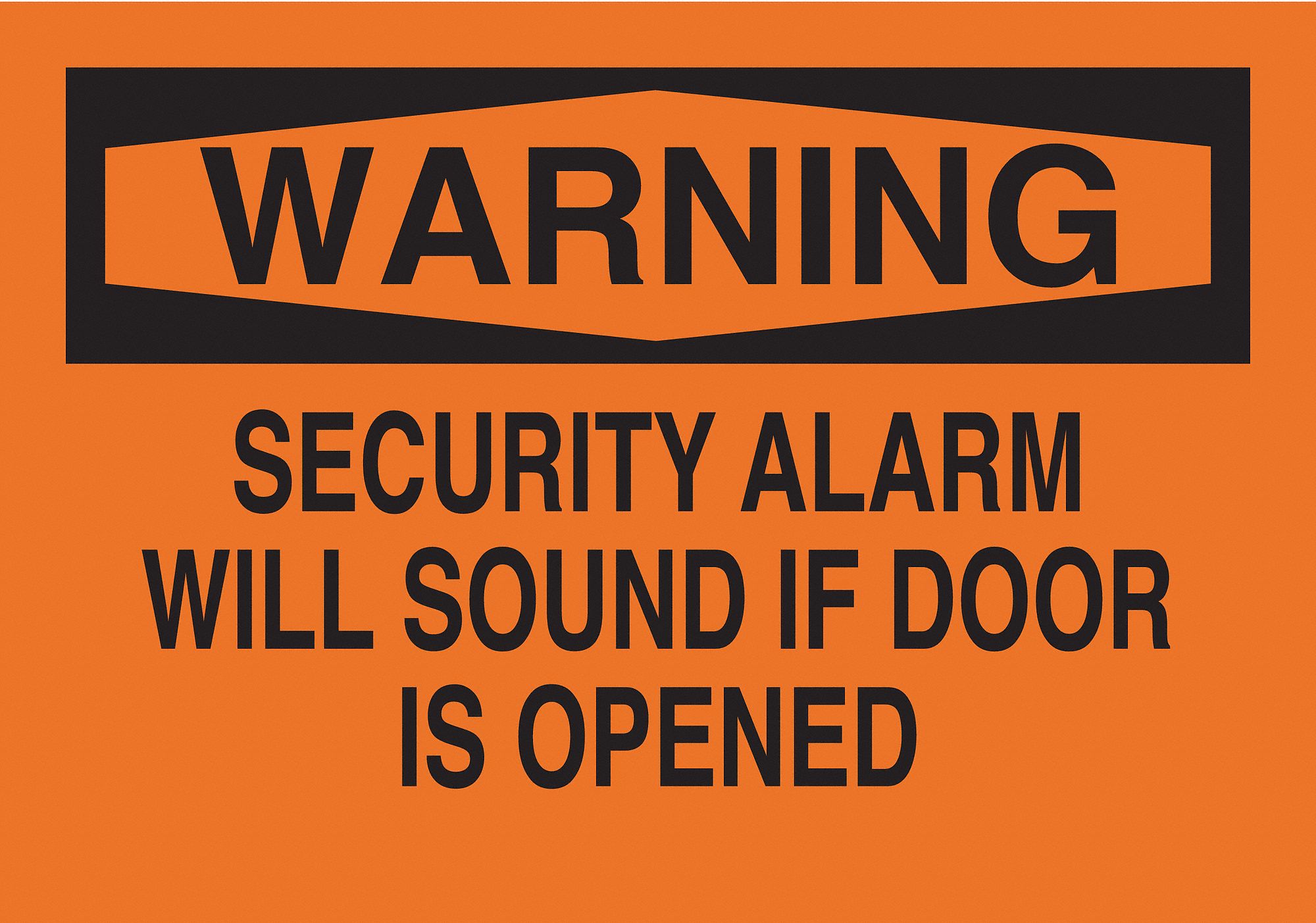 WARNING SIGN, SECURITY ALARM, 10 INX14 IN