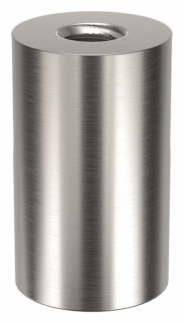 Standoff: 5/16"-18 Thrd Sz, 1 1/4 in Lg, Round, Aluminum, Plain, 3/4 in Dia