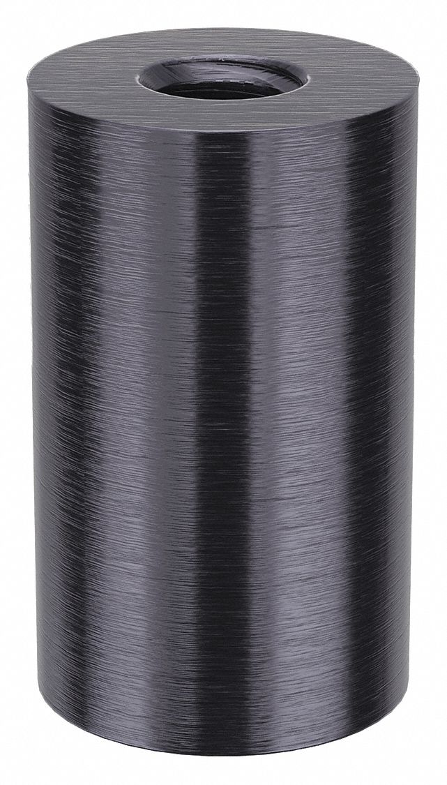 Standoff: 5/16"-18 Thrd Sz, 1 1/4 in Lg, Round, Aluminum, Black Anodized, 3/4 in Dia