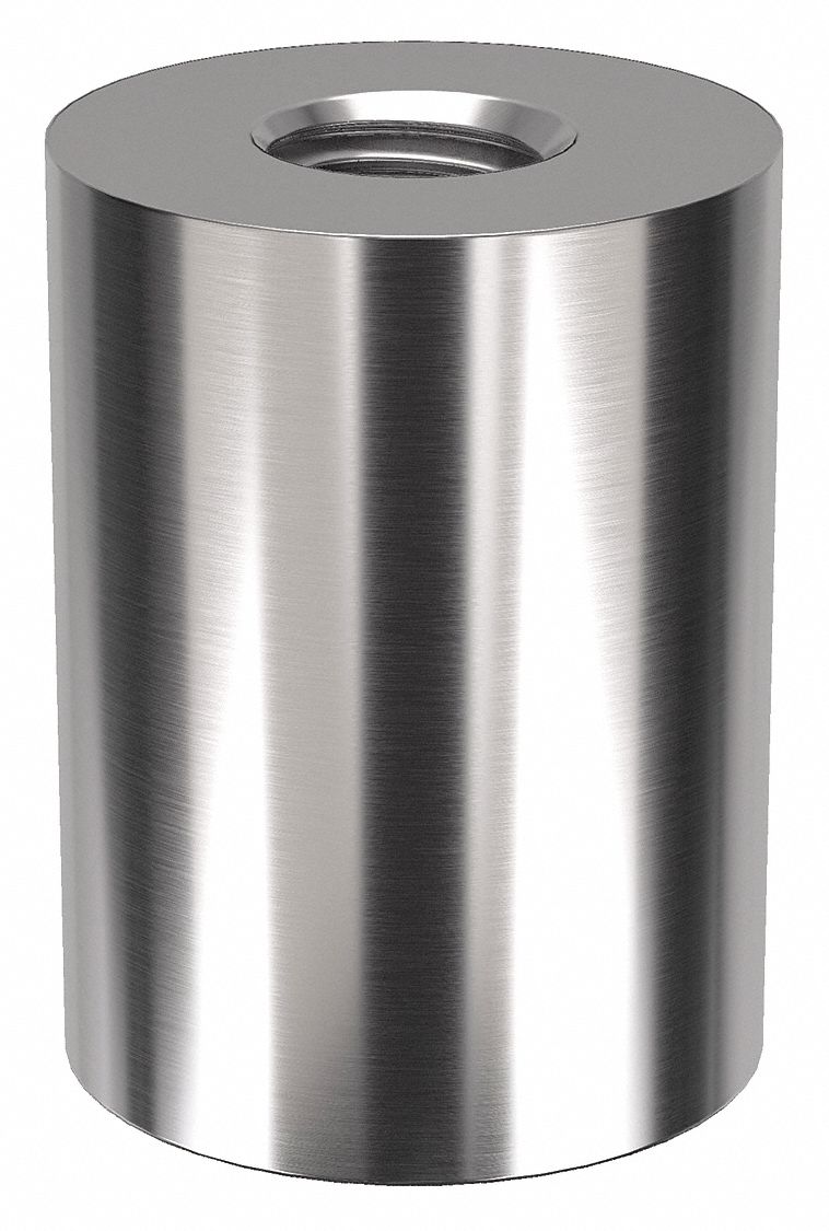 Panel Mounting Standoffs: Base, 18-8, Stainless Steel, Plain, 1 in Overall Lg, 2 PK