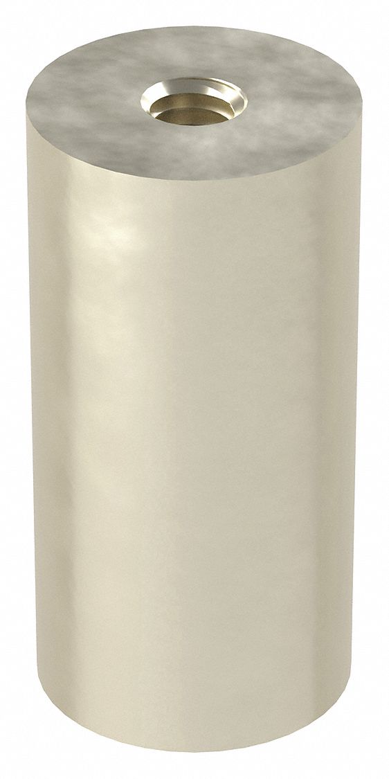 Standoff: 5/16"-18 Thrd Sz, 2 in Lg, Round, Aluminum, Plain, 1 in Dia