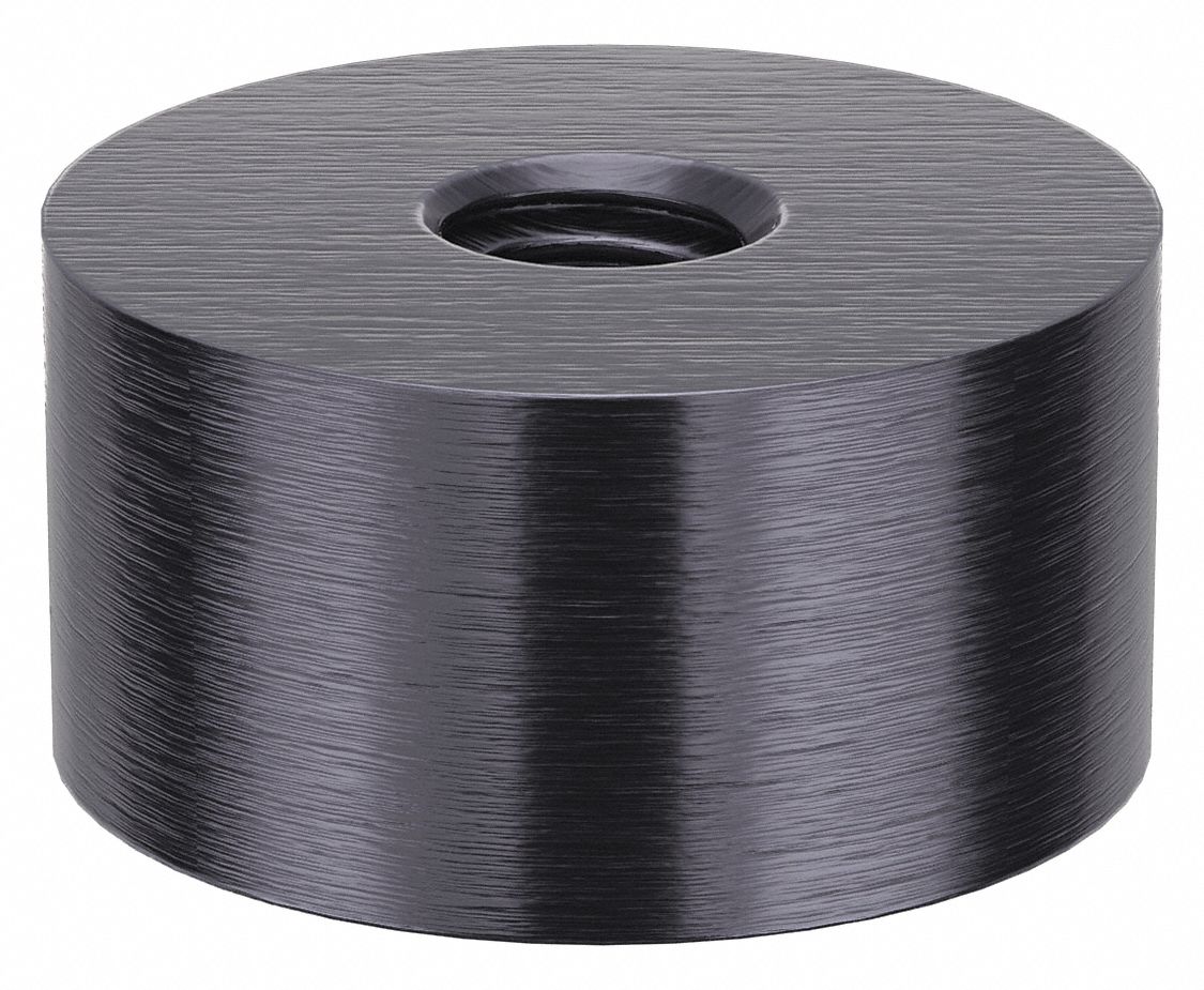 Standoff: 5/16"-18 Thrd Sz, 1/2 in Lg, Round, Aluminum, Black Anodized, 1 in Dia