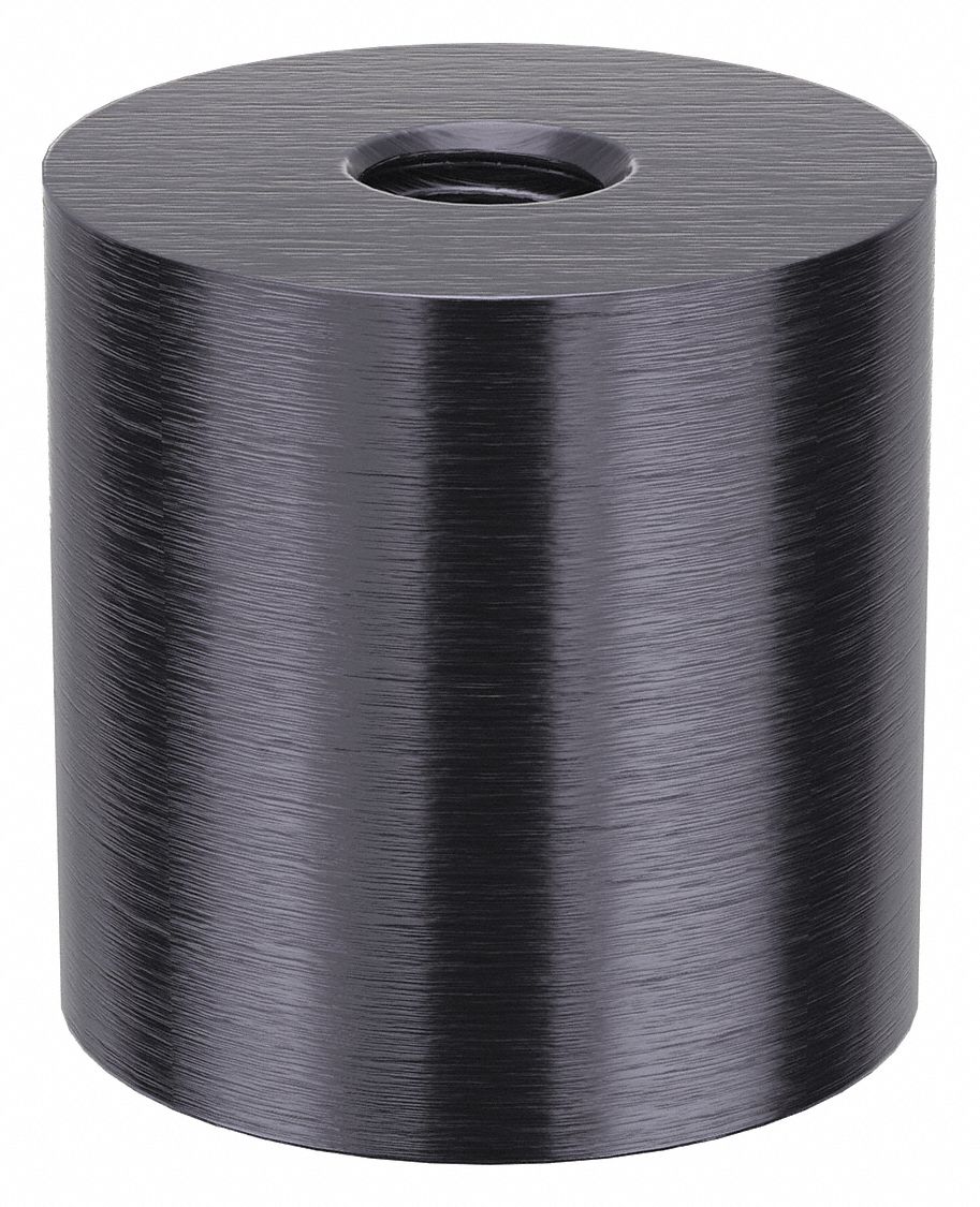 STANDOFF, 5/16"-18 THREAD, 1 IN L, ROUND, ALUMINUM, BLACK ANODIZED, 1 IN DIA