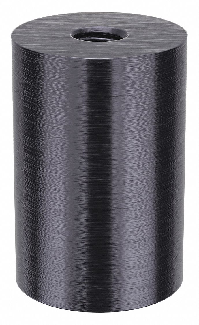 Standoff: 5/16"-18 Thrd Sz, 1 1/2 in Lg, Round, Aluminum, Black Anodized, 1 in Dia