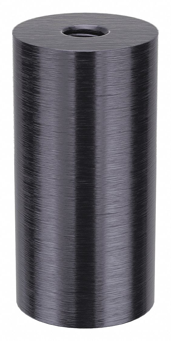 Standoff: 5/16"-18 Thrd Sz, 2 in Lg, Round, Aluminum, Black Anodized, 1 in Dia