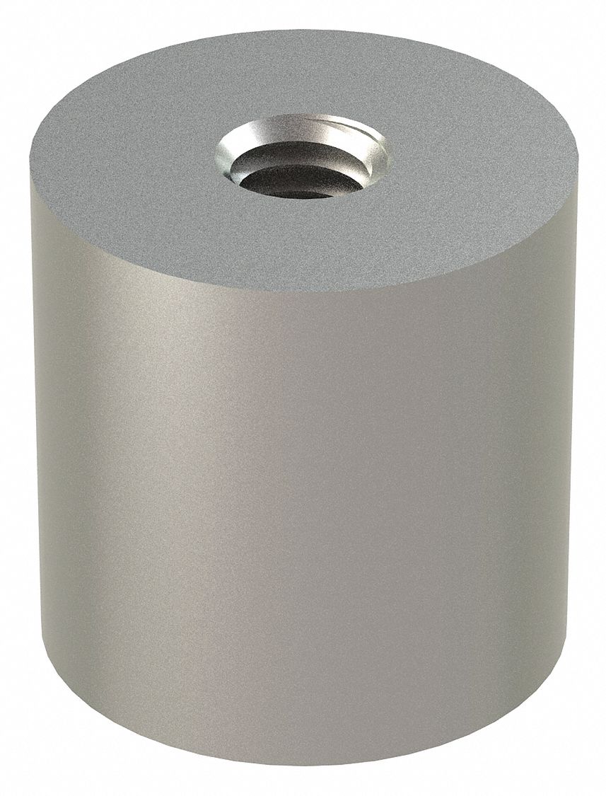 Panel Mounting Standoffs: Base, 18-8, Stainless Steel, Plain, 1 in Overall Lg, 2 PK