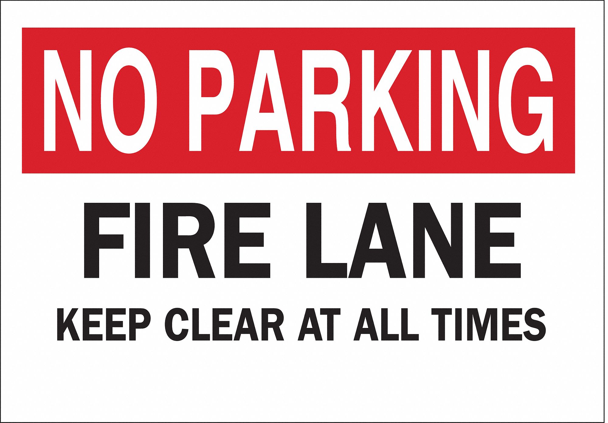 FIRE LANE SIGN, NOT RETROREFLECTIVE, RECTANGLE, PLASTIC, 14 X 10 IN