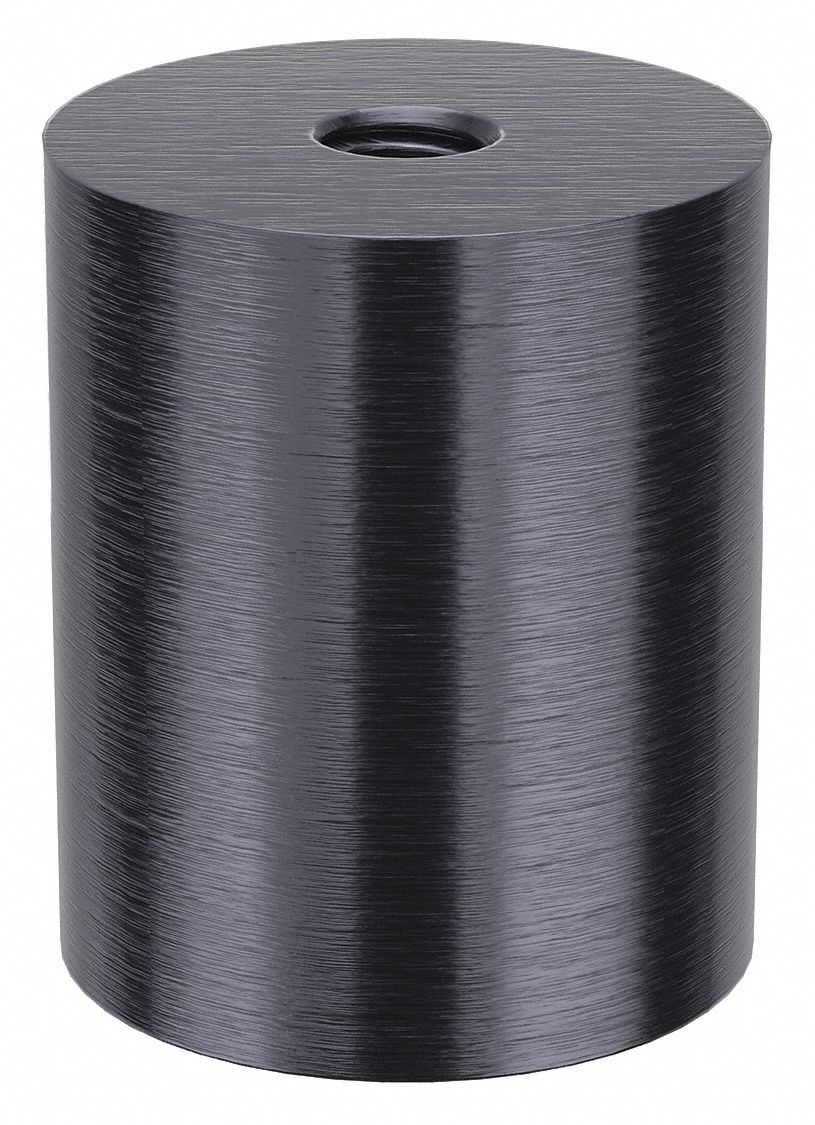 Standoff: 5/16"-18 Thrd Sz, 1 1/2 in Lg, Round, Aluminum, Black Anodized, 1 1/4 in Dia