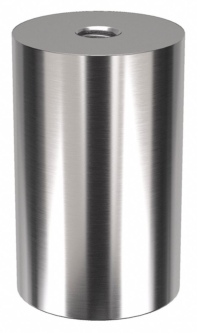 Standoff: 5/16"-18 Thrd Sz, 2 in Lg, Round, Stainless Steel, Plain, 1 1/4 in Dia